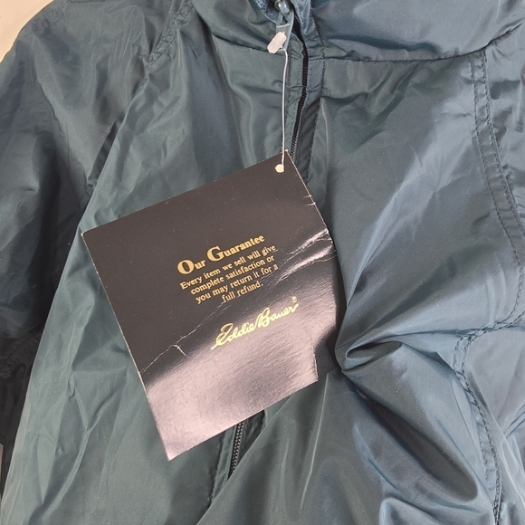 Vintage Eddie Bauer Jacket Men Large Forest Windbreaker Nylon Anorak Sac Jac NOS - Picture 12 of 15